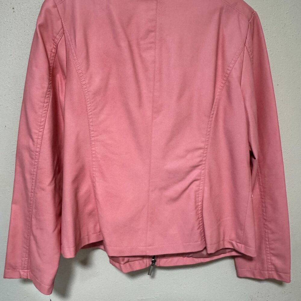Pink Alfani vegetarian leather jacket, NWT, size: L - Picture 7 of 8
